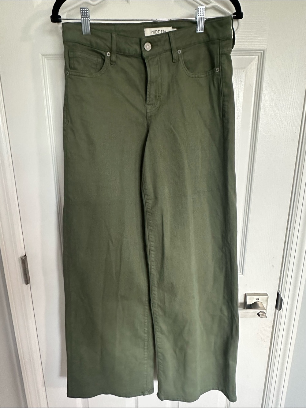 Hidden Olive Green Wide-Leg Women’s Jeans